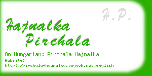 hajnalka pirchala business card